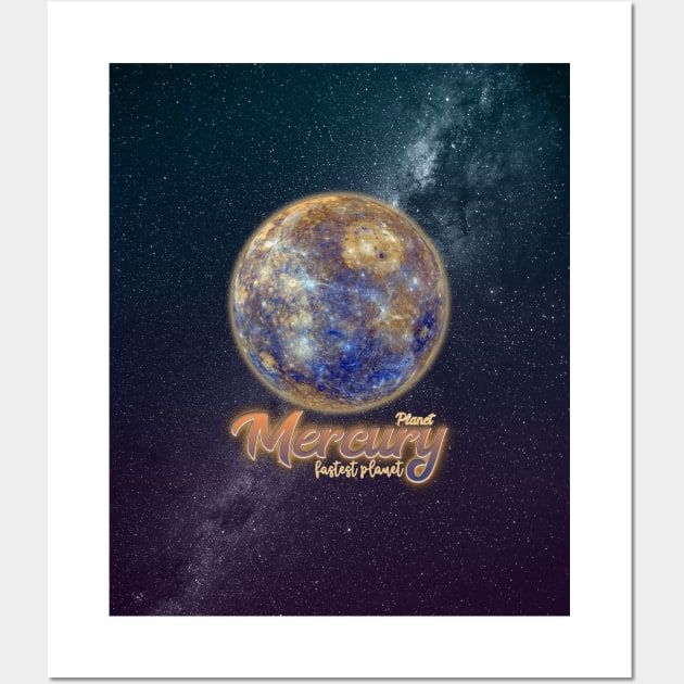 Planet Mercury: Fastest Planet V02 Wall Art by Da Vinci Feather